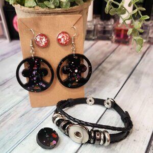 Holiday Gingerbread Combo Bracelet And Earring Combo